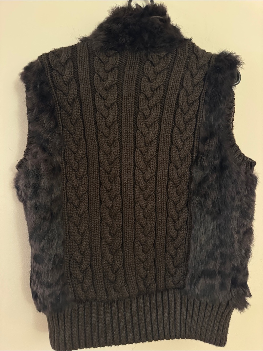 Vintage Authentic rabbit fur and wool vest - Picture 5 of 7